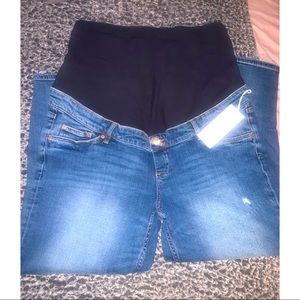 Maternity ripped jeans